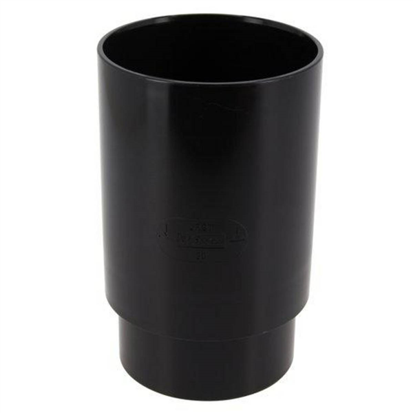Manchon double femelle/femelle pour tube de descente cylindrique Ø 80 - Noir