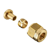 Raccord femelle à écrou tournant tube PER à compression - Diamètre 12 mm F 15 x 21 - Lot de 10