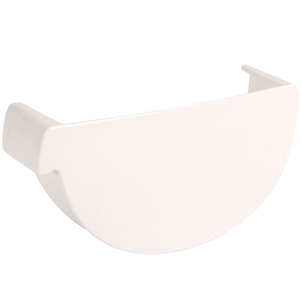 Fond de gouttière droit Nicoll FD29 pour gouttière demi-ronde Vodalis LG29 - Techtan Blanc