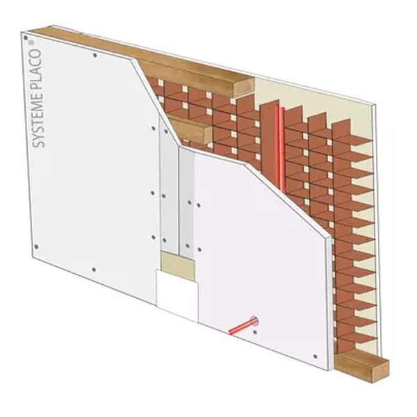 Semelle aggloméré pour cloison alvéolaire Placopan 50 - 48 MM x 24,0 MM - longueur 1,85 M