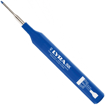 Marqueur permanent Bleu avec pointe profilée pour trous profonds et accès difficiles - Lyra INK