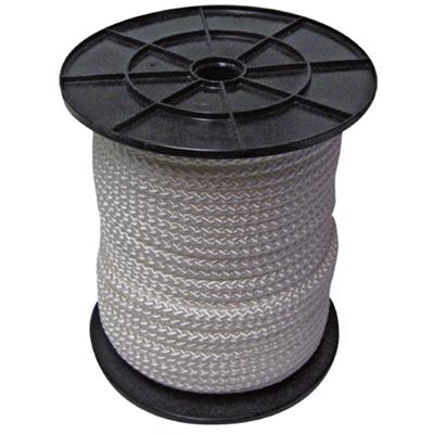 Tresse polypropylène blanc sur bobine - diamètre 6 mm - longueur 100 m