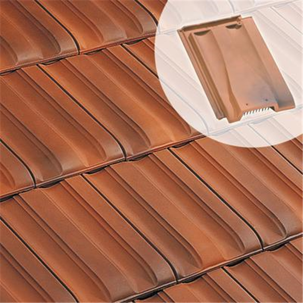 Tuile chatière en terre cuite - PV10 Huguenot - section de ventilation 50 cm² - Flammé rustique