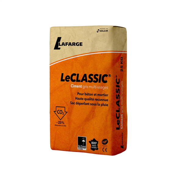 Ciment Le Classic ECOPlanet 32,5R CE NF - Lafarge - en sac Protect de 25 KG