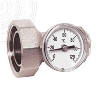 Porte thermomètre nickelé Male 1"- écrou 1"1/4