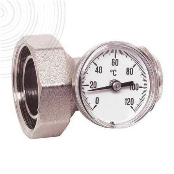 Porte thermomètre nickelé Male 1"- écrou 1"1/4