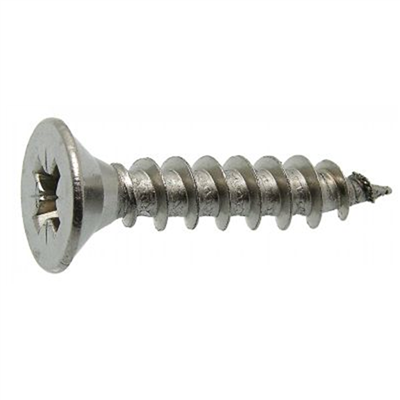 Vis pour agglo tête fraisée empreinte pozidriv filetage partiel A4 4X25 - boîte de 200