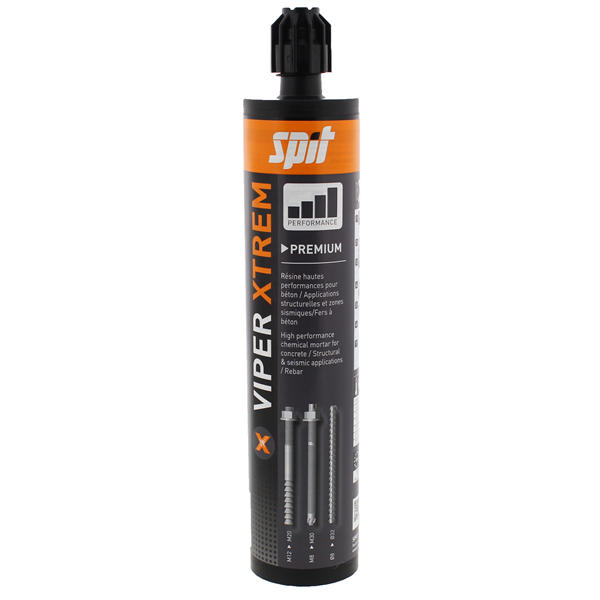 Résine de scellement chimique SPIT VIPER XTREM - cartouche de 280 ml + 2 buses