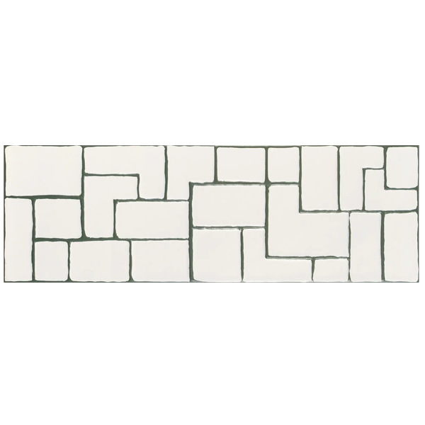 Faïence murale rectifiée pour cuisine et salle de bain - Stay - 20,0 CM x 60,0 CM - ép. 8,00 MM - décor Juk Vert