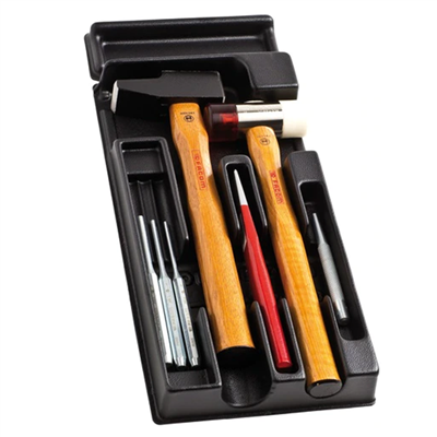 Module d'outils de frappe Facom MOD.MI1PB - marteau massette burin pointeau et 3 chasse-goupilles