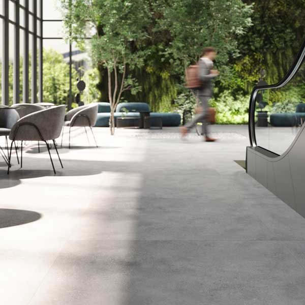 Carrelage extérieur antidérapant effet béton ciré Gris en grès cérame émaillé - Betonico - 60,0 CM x 60,0 CM - ép. 20,00 MM