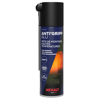 Lubrifiant en pâte pour montages hautes températures - Anti'Gripp Alu Aexalt - aérosol 650 ml