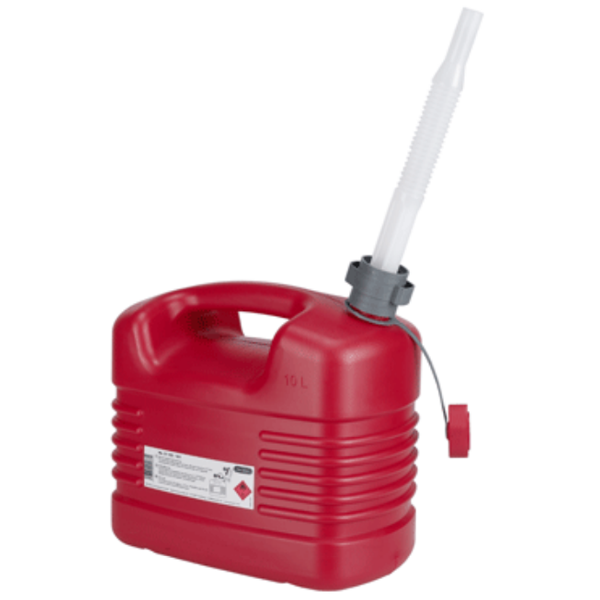 Jerrican polyéthylène rouge pour carburant 10 litres : Pressol 21133