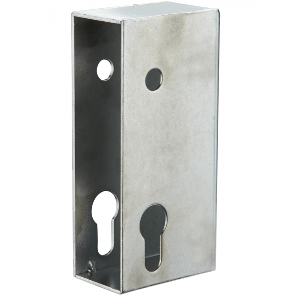 Coffre pour serrure de portail à crochet Thirard 97064 - acier zingué - tube de 40 mm - axe 20 mm