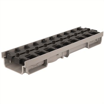 Caniveau invisible avec grille PVC - A15 - Connecto Invisible Nicoll - L100 int/130 ext - L.0,5 m