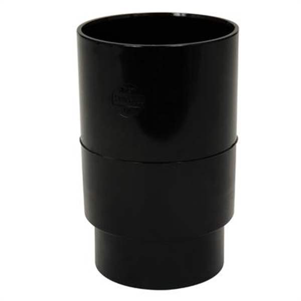 Manchon double femelle/femelle pour tube de descente cylindrique Ø 80 - Noir