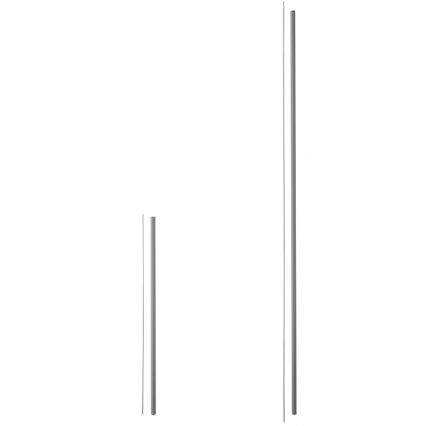 Rallonge de serrure antipanique Thirard D-CROSS - haut et bas - pour porte hauteur 3 mètres max - gris