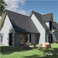 Bardage bois peint Épicéa traité Classe 3 - Protac Clinexel Profil Aztek - 27,00 mm x 125 mm x 4,46 m - Intense Black