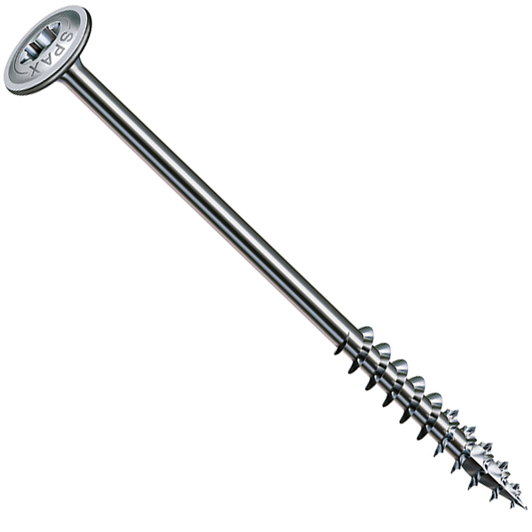 Vis à bois à tête disque Spax Wirox - filetage partiel - diamètre 8,0 MM - longueur 240,0 MM - boîte de 50