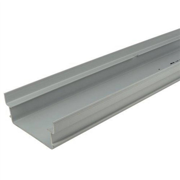 CANIVEAU BAS PVC GRIS LONGUEUR 4M POUR CANIVEAU LARGEUR 100