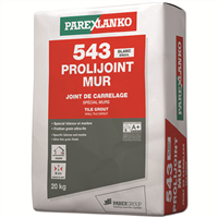 Joint carrelage classique PROLIJOINT MUR 543 - Joint 1 à 6 mm - Blanc émail Sac de 20 KG