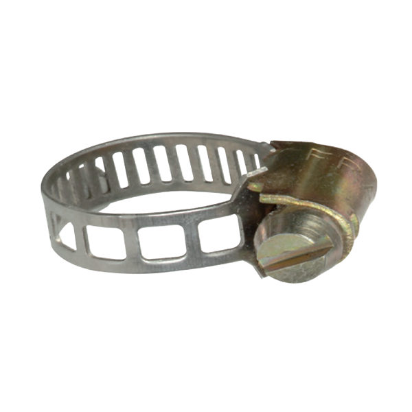 Collier serrage standard bande ajourée - Diamètre 9 à 14 mm - Largeur 5 mm - Laiton - Lot de 2