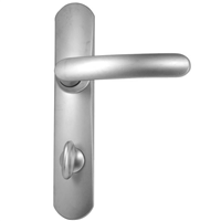 Ensemble poignée de porte à condamnation Vachette Slim - chromé satin - entraxe fixation 165 mm - carré 7 mm