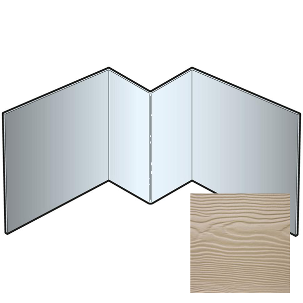 Profil d'angle intérieur pour bardage Cedral Lap - Aluminium laqué Brun atlas C14 - longueur 3 M