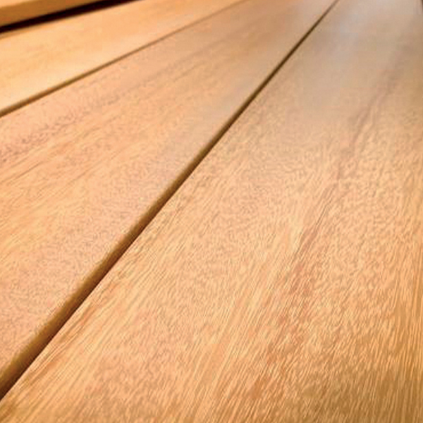 Lame de terrasse en bois exotique Tatajuba KD lisse - Classe 4 - 145 MM x 21,00 MM - Longueur 2,75 M