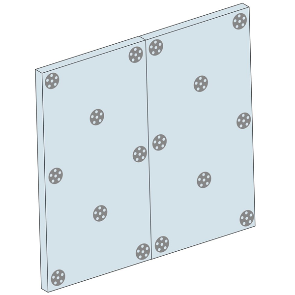 Rondelle de fixation métallique Marmox pour panneau à carreler Epoxy Board - Lot de 20