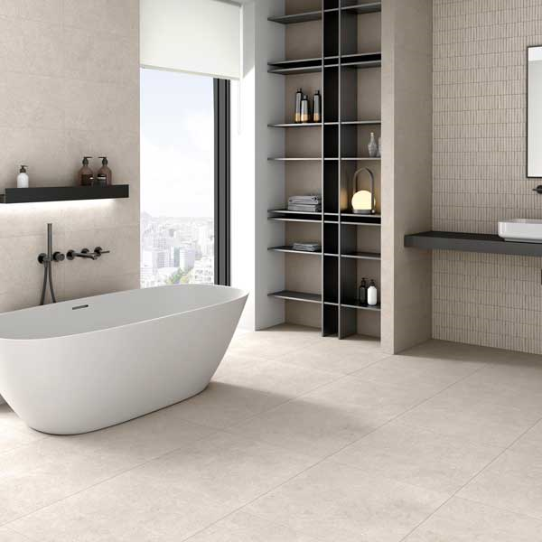 Carrelage intérieur effet pierre en grès cérame émaillé - Feliz Edilis - 45,0 CM x 45,0 CM - ép.8,50 MM - Light