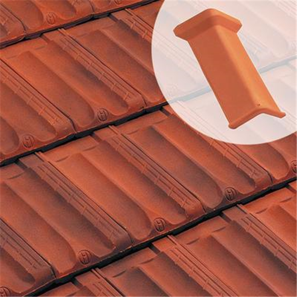 Tuile faîtière/arêtier angulaire à emboîtement - Marseille Poudenx - pour pose en bâtie - Rouge vieilli