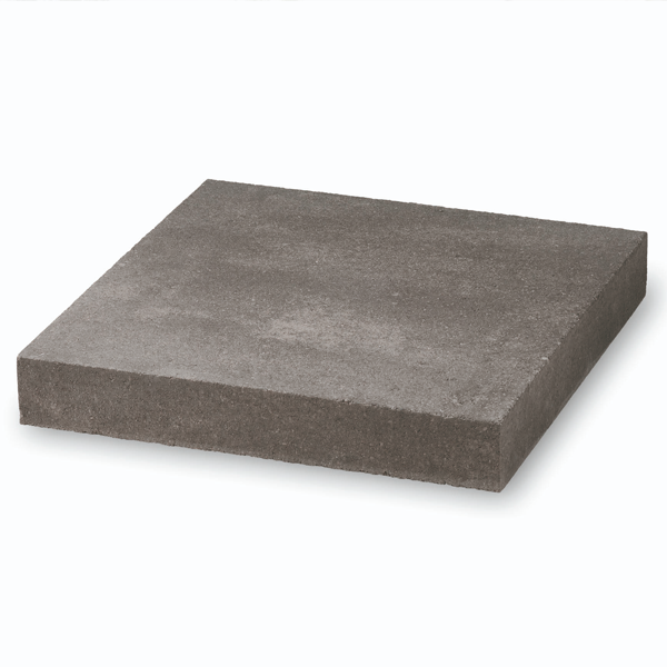 Chapeau de pilier plat en béton décoratif lisse - Anthracite - 40,0 CM x 40,0 CM x 6,00 CM