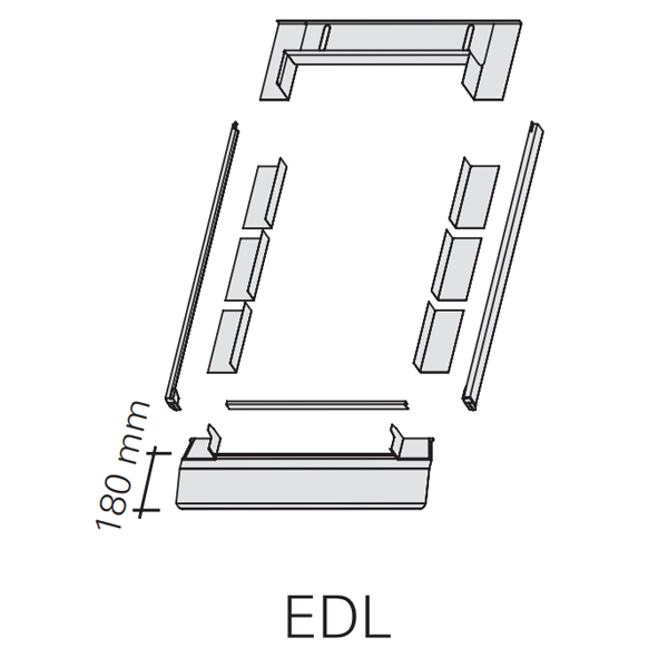 Raccord de toiture pour fenêtre de toit Designo - pose sur ardoise avec noquet - en Alu sans bloc isolation - 114 CM x 118 CM
