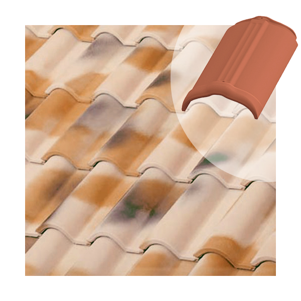 Faîtière circulaire Tejas Borja pour tuile mécanique et canal - coloris Nature Vilavella - 430 MM x 230 MM