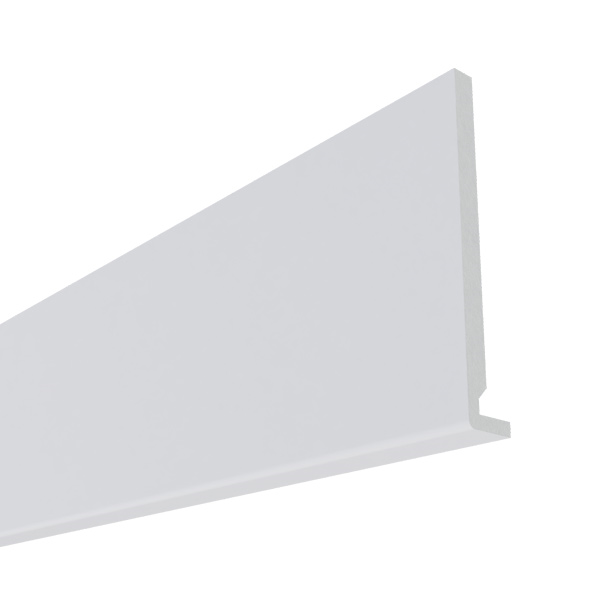 Planche de rive PVC Rivecel L16 à profil carré - Haut. 225,00 MM - ép. 16,00 MM - Long. 5,00 M - Blanc