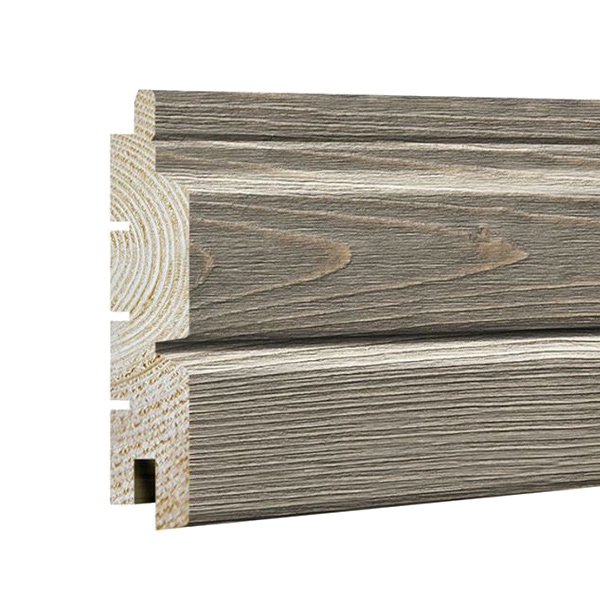 Bardage bois peint en Sapin du Nord de classe 3.1 - Protect Silverwood - Profil Oscillo XXL - 26,00 MM x 122,00 MM - Long. 4,45 M - Coloris Fusain