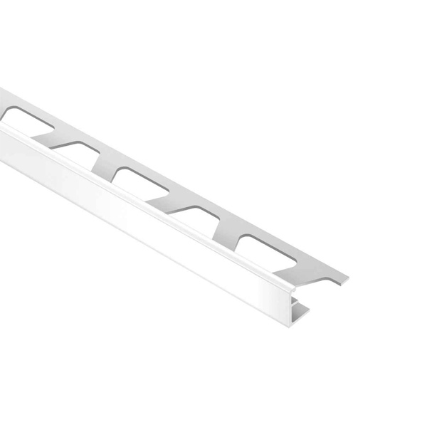Baguette finition carrelage - protection et décoration des chants - Schlüter Schiene - Aluminium blanc brillant - Haut. 11,00 MM x Long. 2,50 M