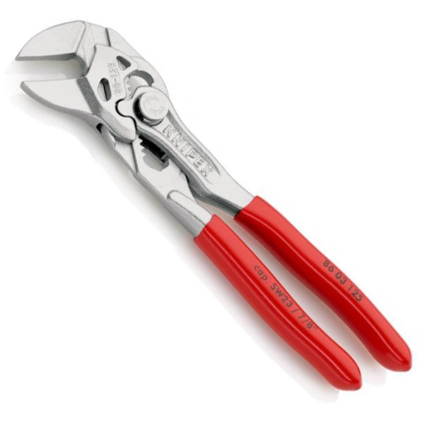 Mini-pince clé multiprise de précision - 86 03 125 Knipex - Poignées gainées - Longueur 125 mm