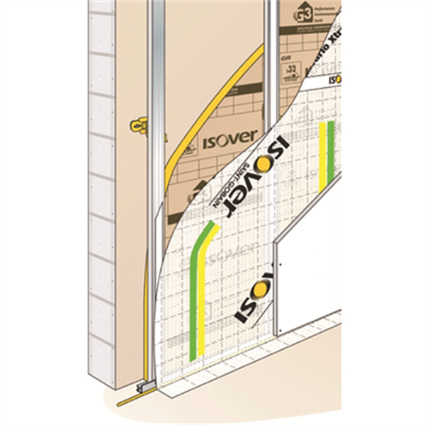Adhésif Vario double face pour le maintien temporaire des membranes Isover - 38 MM x 50 M