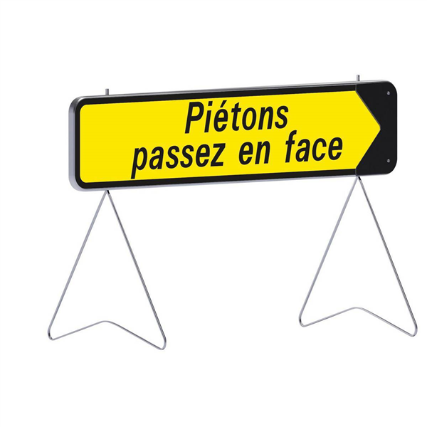 KD 1300X300 T1 PIETONS PASSEZ EN FACE FLECHE AMOVIBLE