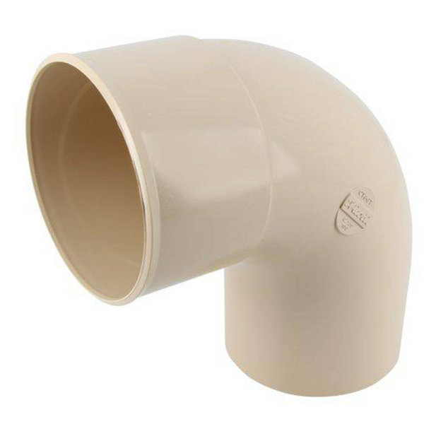 Coude mâle/femelle Nicoll pour tube de descente - Angle 87°30 - Diamètre 100 mm - Techtan Sable