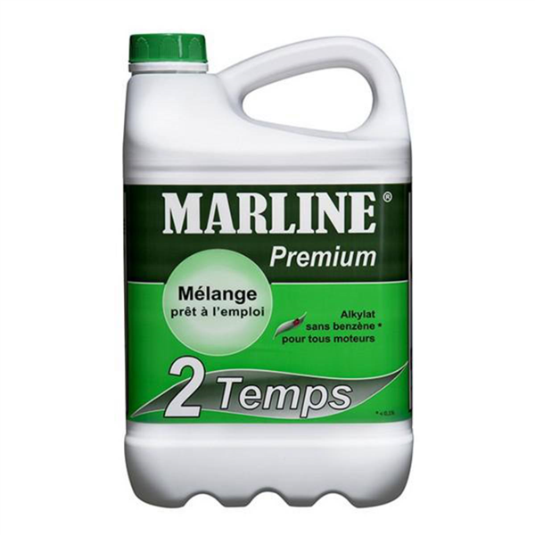 Carburant de moteur essence 2 temps Marline Premium - Alkylate avec huile - prêt à l'emploi - 5 litres