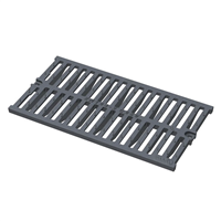 Grille pour caniveau en fonte C250 PMR - 750,0 mm x 500,0 mm - Hauteur 65,00 mm - Largeur de caniveau 380 à 450 mm