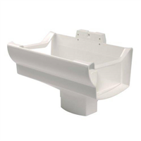 Fond de naissance gauche Nicoll FGC38 à coller pour gouttière Ovation LG38 - Techtan Blanc