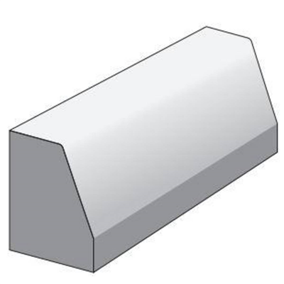 Raccord gauche quai de bus traditionnel CITYBUS T4H® en béton brut