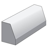 Bordure standard quai de bus traditionnel CITYBUS T4H® en béton brut