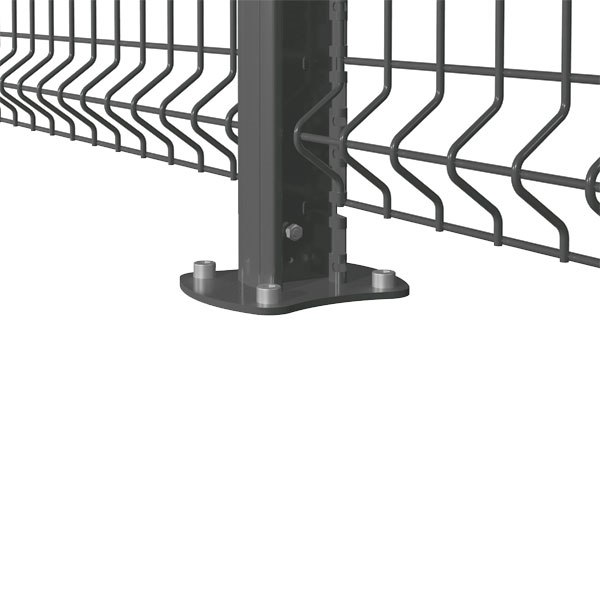 Poteau Profix pour grillage rigide - inviolable et sans accessoire - Gris RAL7016 - Hauteur 1,30 m