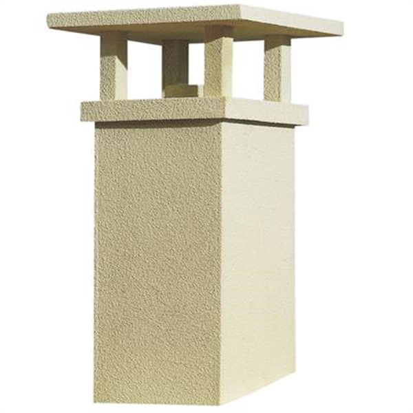 Sortie de toit TRADINOV carrée TCP 80 Pente 74 à 89 % - Ht arrière : 0,90 m