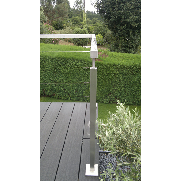 Tube carré creux Inox - 25 x 25 mm - épaisseur 1 mm - longueur 1 m